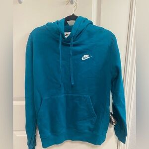 Nike Men's Teal Hoodie Size Small